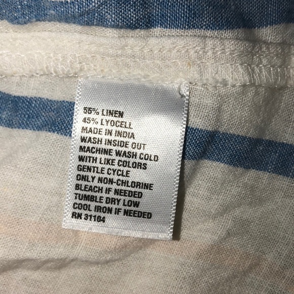 New Directions size small striped linen top - Picture 7 of 7